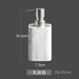 MarbleElegance 4-Piece Bathroom Accessory Set – Resin Marble Finish