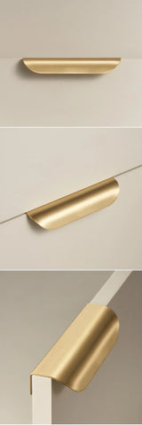 HeritageCurve Brass Cabinet Pull – Antique Shell-Design Drawer & Cabinet Handle (2.52” Center-to-Center)
