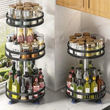 SpiceTurn Pro – 360° Rotating Spice Rack Organizer for Kitchen