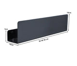 Matte Black Aluminum Wall Shelf Organizer with Hooks – Bathroom Storage Rack | Space Saving | Rustproof Design