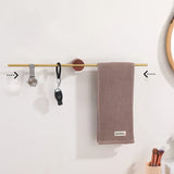 FlexRail Portable Swing Arm Towel Bar with Hook – 16" or 20" Aluminum Wall-Mount Holder