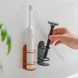 IronGrip No-Drill Toothbrush & Razor Wall Holder – Heavy-Duty Steel Bathroom Organizer