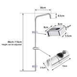 Rainfall Shower System with Handheld Sprayer – Adjustable Bathtub Shower Set in Black or Chrome Finish