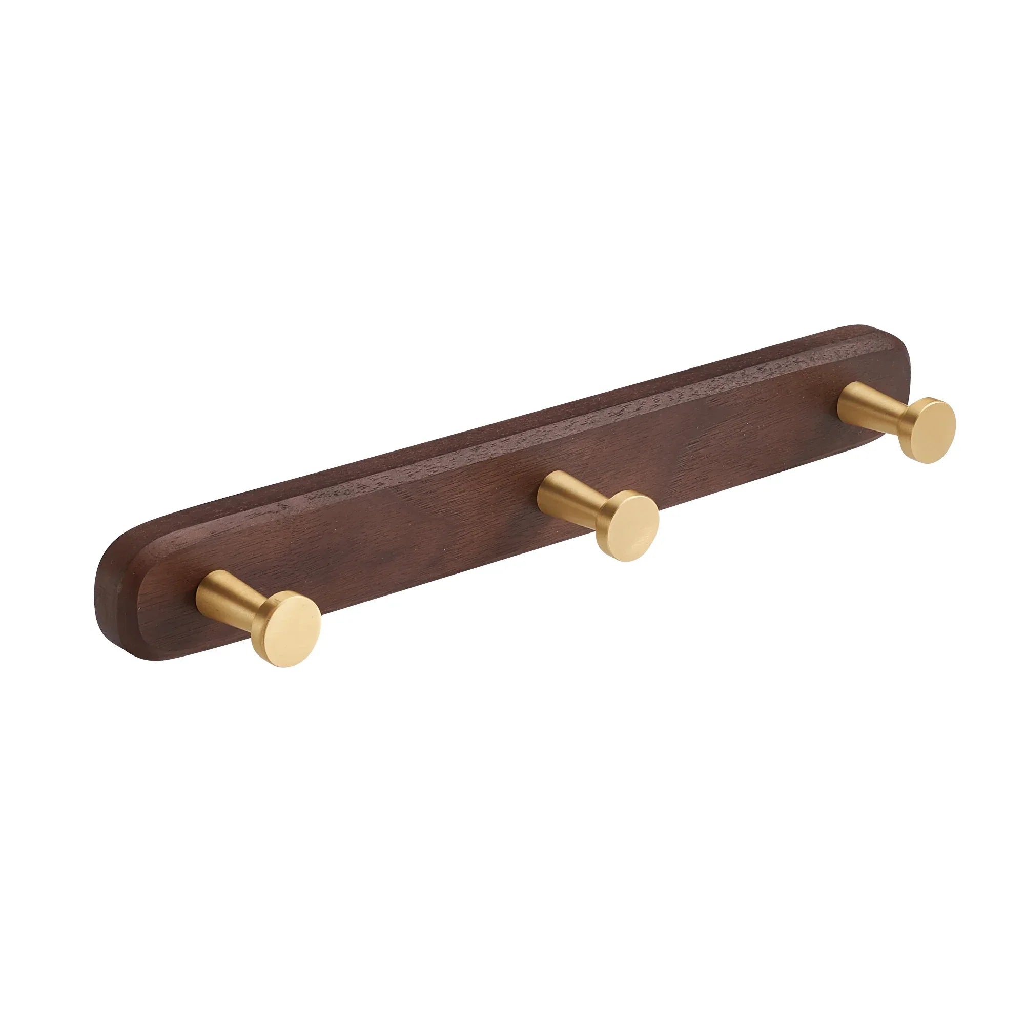 WalnutHook – 3-Hook Wall-Mounted Towel & Coat Rack (Wood & Metal)