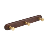 WalnutHook – 3-Hook Wall-Mounted Towel & Coat Rack (Wood & Metal)