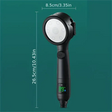 AquaSense LEDTemp Pro High-Pressure Shower Head with Digital Temperature Display