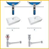 AquaStop Brass Odor-Sealing Sink Drain & Pop-Up Trap Set – Premium Bathroom & Vanity Drain Kit