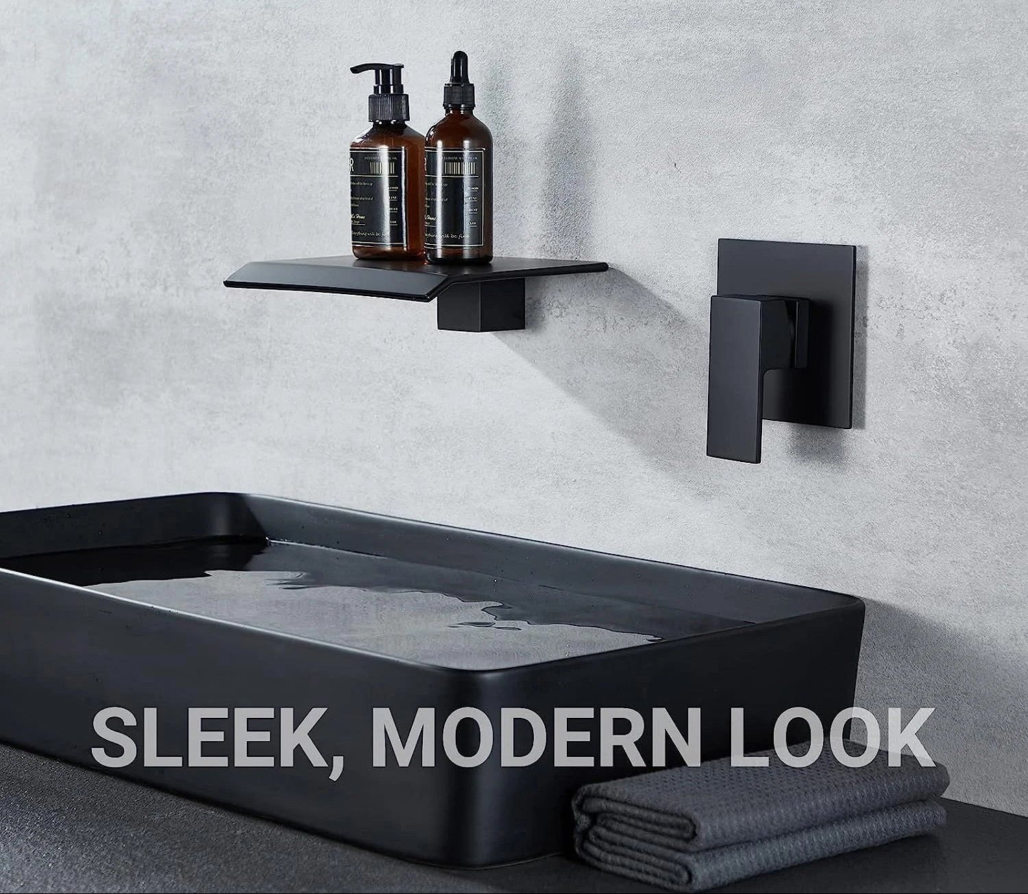 Waterval Wastafelkraan – Dubbele Handvatten | Chroom & Mat Zwart | 2-Gats Wand- of Tafelmontage