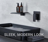 Waterval Wastafelkraan – Dubbele Handvatten | Chroom & Mat Zwart | 2-Gats Wand- of Tafelmontage