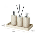 Travèra Beige Travertine Bathroom Set – Timeless Elegance in Natural Marble Stone
