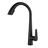 Pull-Out Kitchen Faucet in Brushed Gold Stainless Steel – Modern Sink Mixer for Hot and Cold Water