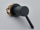 Dual Function Shower Mixer Valve Black Chrome – Concealed Brass Hot Cold Control | Diverter Valve | Modern Bathroom Fixture