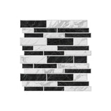LuxeMarmer Black & White Marble Wall Stickers – Self-Adhesive, Waterproof Tile Decals (1–12 Pieces)