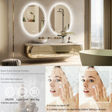 GlowHalo Frameless LED Vanity Mirror – Round Anti-Fog Lighted Bathroom Mirror with Dimmable Touch Control
