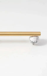 NordicLux Marble & Brass Cabinet Handles – Elegant Drawer & Cabinet Knobs in Scandinavian Design