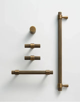 Nurlin Solid Brass T-Bar Handle – Art Deco Retro Furniture Pull, Antique Industrial Style