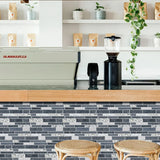 LuxeMarmer Black & White Marble Wall Stickers – Self-Adhesive, Waterproof Tile Decals (1–12 Pieces)