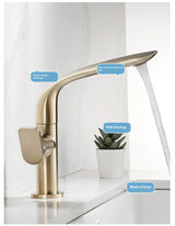 AquaLux GlideFlow Swivel Bathroom Faucet – Premium Solid Brass Vanity Sink Mixer with 360° Rotating Spout
