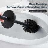 SteelGuard Pro Stainless Steel Toilet Brush & Holder Set – Rustproof Modern Bathroom Cleaning System with Hygienic Cup Design