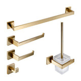 AeroSteel Brushed Stainless Steel Bathroom Hardware Set – Towel Bar, Toilet Paper Holder & Wall Hooks