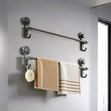 MagnaGrip Suction Cup Towel Holder – Black, Drill-Free & Multifunctional