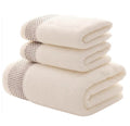 FestiveComfort 3-Piece Luxury Towel Set – 100% Combed Cotton with Jacquard Embroidery