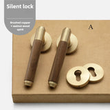 Walnoir Retro Wooden Door Lock – Quiet Interior Door Lock with Classic Design