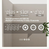 GlowArc SmartView LED Bathroom Mirror – Frameless Oval Lighted Vanity Mirror with Clock, Anti-Fog & Touch Dimming