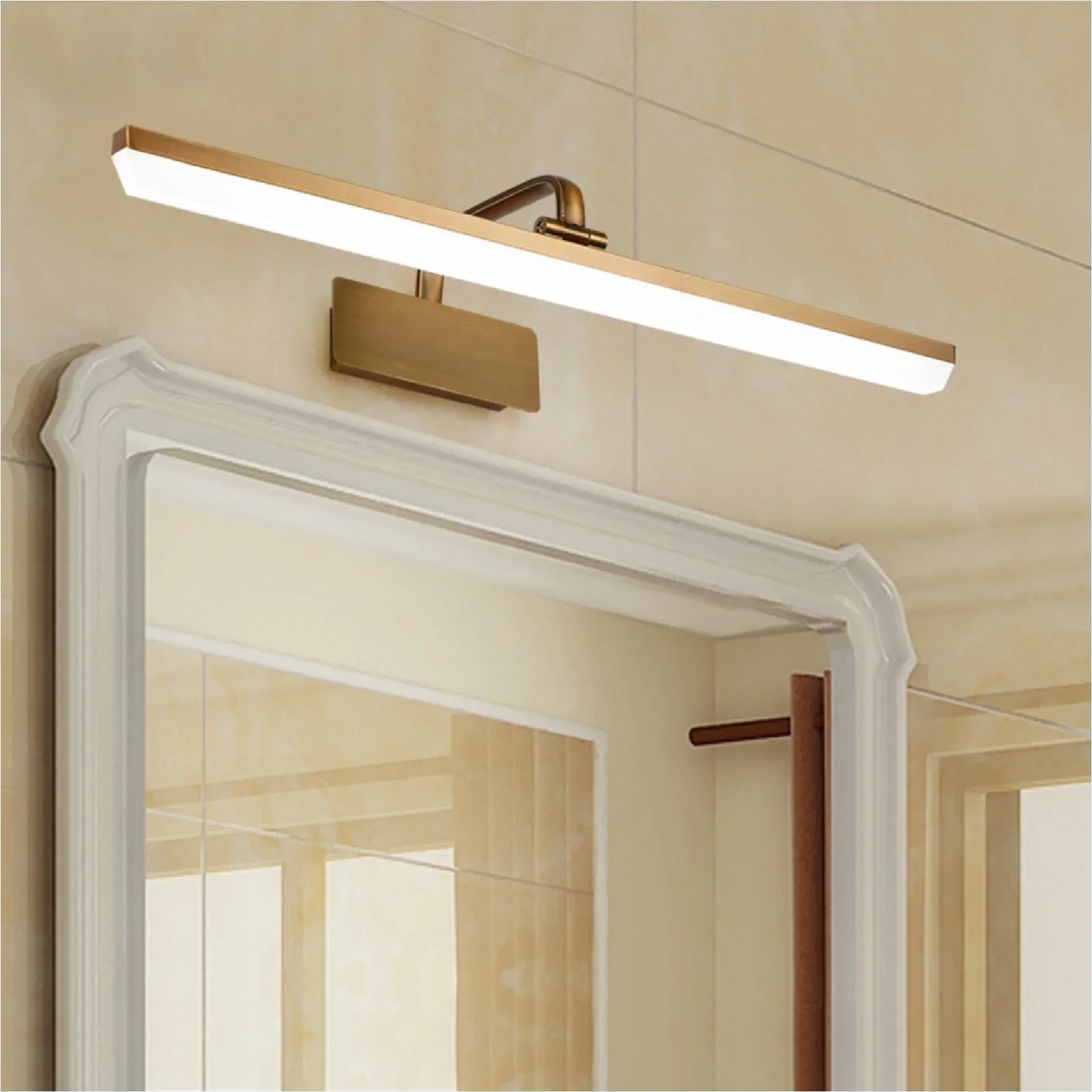 LumiBronze LED Mirror Wall Light – Waterproof Bronze Wandleuchte for Bathroom, Hotels & Vanity Areas