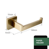 AeroSteel Brushed Stainless Steel Bathroom Hardware Set – Towel Bar, Toilet Paper Holder & Wall Hooks