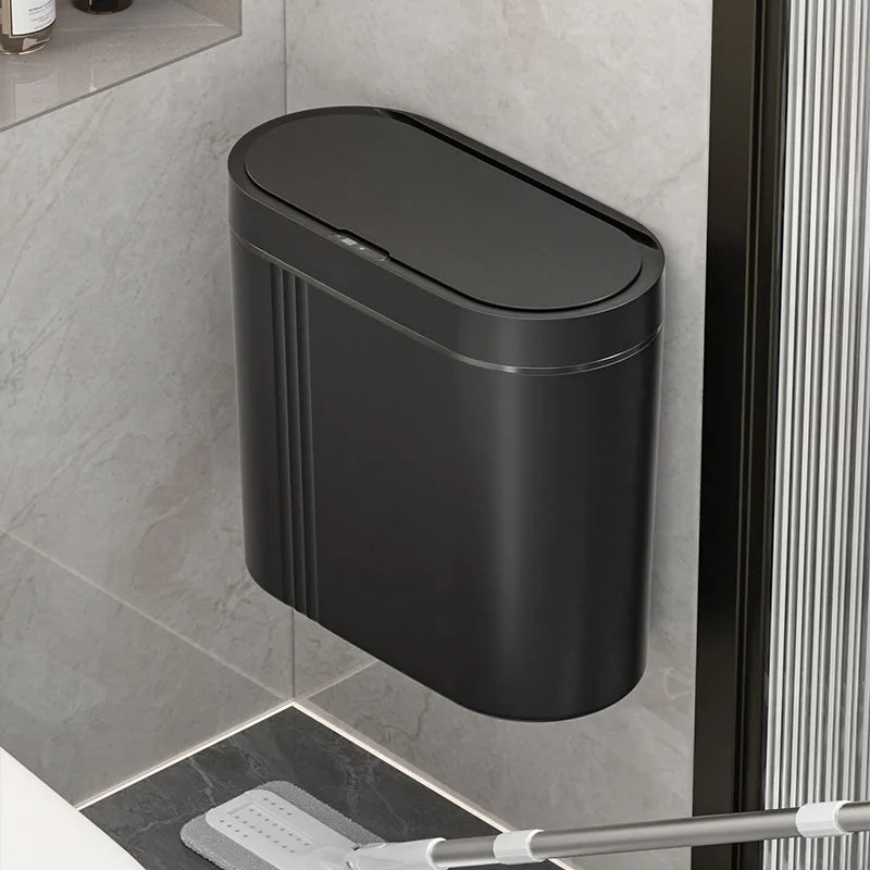 SmartWave 9L Automatic Sensor Trash Can – Wall-Mounted & Waterproof for Bathroom and Kitchen