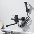 AquaPro DuoJet 360 Wall faucet – Stainless Steel Swivel Kitchen & Bathroom Faucet with Pull-Out Spray