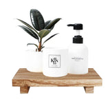 RustiTray – Decorative Wooden Tray Stand | Rustic Farmhouse Style Organizer for Bathroom, Kitchen & Vanity