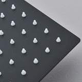 AeroLux MatteBlack Square Rain Shower – 360° Rotatable, Wall & Ceiling Mount