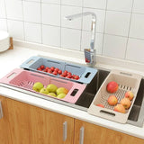 FlexDrain Adjustable Sink Basket – Portable Dish Drainer Rack | Auto-Draining Kitchen Organizer | Vegetable Washing Holder