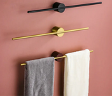 FlexRail Portable Swing Arm Towel Bar with Hook – 16" or 20" Aluminum Wall-Mount Holder
