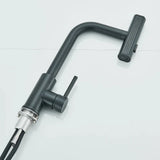 Modern Pull-Down Kitchen Faucet with 360° Swivel and Waterfall Spray Finish