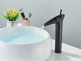 Heritage Waterfall Basin Faucet Antique Brass Black – Single Handle Mixer Tap | Deck Mounted One Hole | Classic Bathroom Fixture