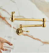RoyalPour – Luxury Wall-Mount Gold Pot Filler Faucet | Stylish & Functional