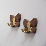 NordicPebble Solid Wood Wall Hooks – Scandinavian No-Drill Door & Coat Hooks