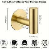 StickMount Stainless Steel Adhesive Wall Hooks – No-Drill Towel & Robe Holder (1–3 Hook Options)