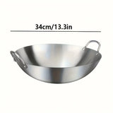 ChefMaster – Large Stainless Steel Wok with Dual Handles