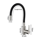 Black Flexible Kitchen Faucet with Dual-Mode Spray
