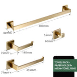 AeroSteel Brushed Stainless Steel Bathroom Hardware Set – Towel Bar, Toilet Paper Holder & Wall Hooks