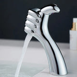 AquaFalls Solo BrassCascade – Solid Brass Waterfall Bathroom Faucet | Luxury Single-Handle Vanity faucet