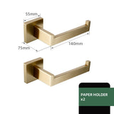 AeroSteel Brushed Stainless Steel Bathroom Hardware Set – Towel Bar, Toilet Paper Holder & Wall Hooks