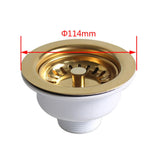 Aurelio Premium Gold Stainless Steel Sink Strainer – 4.5-inch Drain Stopper for Kitchen & Bathroom