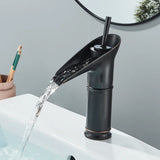 Heritage Waterfall Basin Faucet Antique Brass Black – Single Handle Mixer Tap | Deck Mounted One Hole | Classic Bathroom Fixture