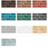 RetroBrick – 6-Piece Self-Adhesive Retro Brick Wall Sticker Set (30x15 cm / 11.8"x5.9")