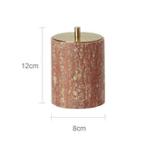 Rubèra Red Travertine Bathroom Set – Vintage Natural Stone Luxury Accessories